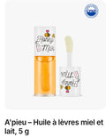 A'pieu – Huile à lèvres miel et lait, 5 g