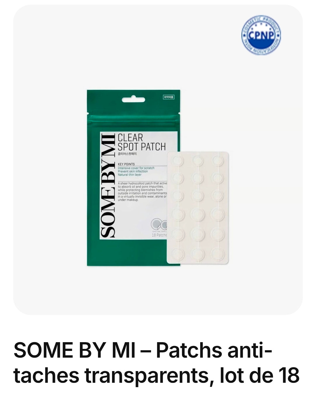 SOME BY MI – Patchs anti-taches transparents, lot de 18