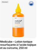 Medicube – Lotion tonique resurfaçante à l'acide kojique et au curcuma, 250 ml