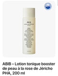 ABIB – Lotion tonique booster de peau à la rose de Jéricho PHA, 200 ml