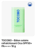 TOCOBO – Bâton solaire rafraîchissant Cica SPF50+ PA++++ 18 g