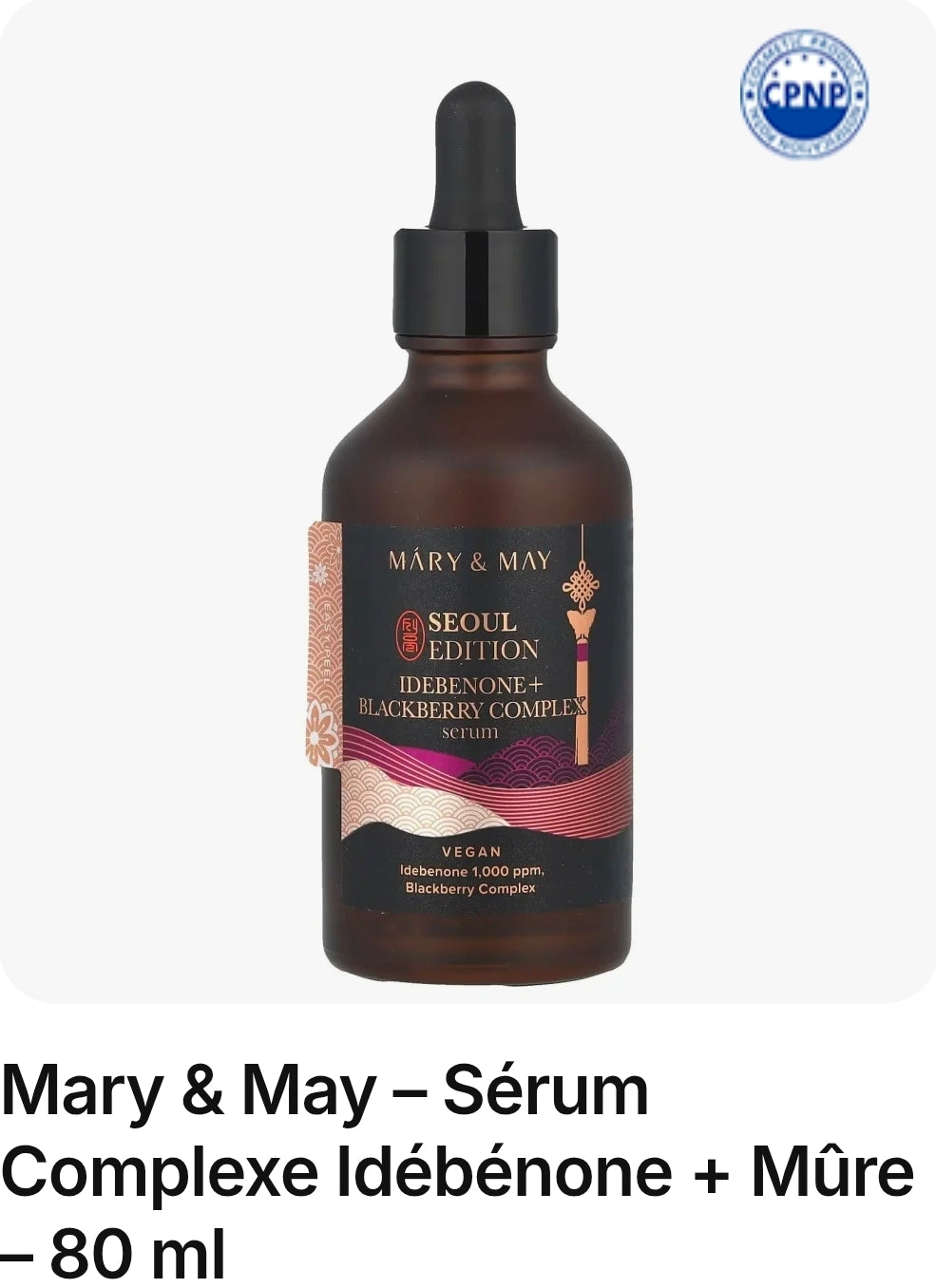 Mary & May – Sérum Complexe Idébénone + Mûre – 80 ml